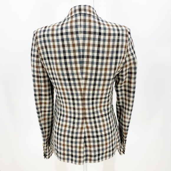 Mario Matteo Linen Check Blazer Sz M - Picture 5 of 15
